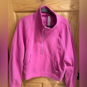 EUC Lululemon Scuba Oversized Funnel Neck XL pow pink